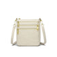 Genuine Leather Crossbody Shoulder Bag Multi-Compartment Water-resistant Handbag