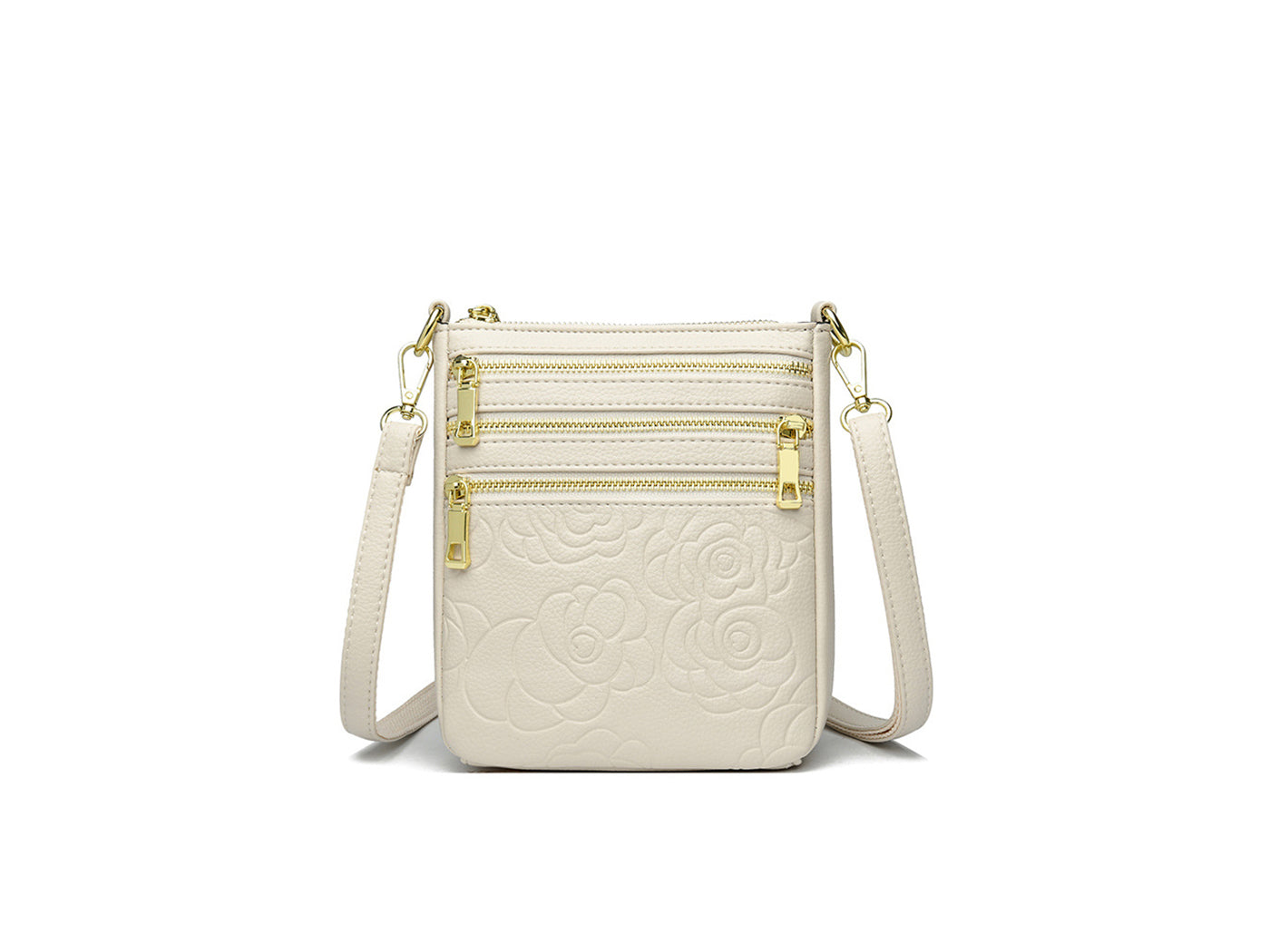 Genuine Leather Crossbody Shoulder Bag Multi-Compartment Water-resistant Handbag