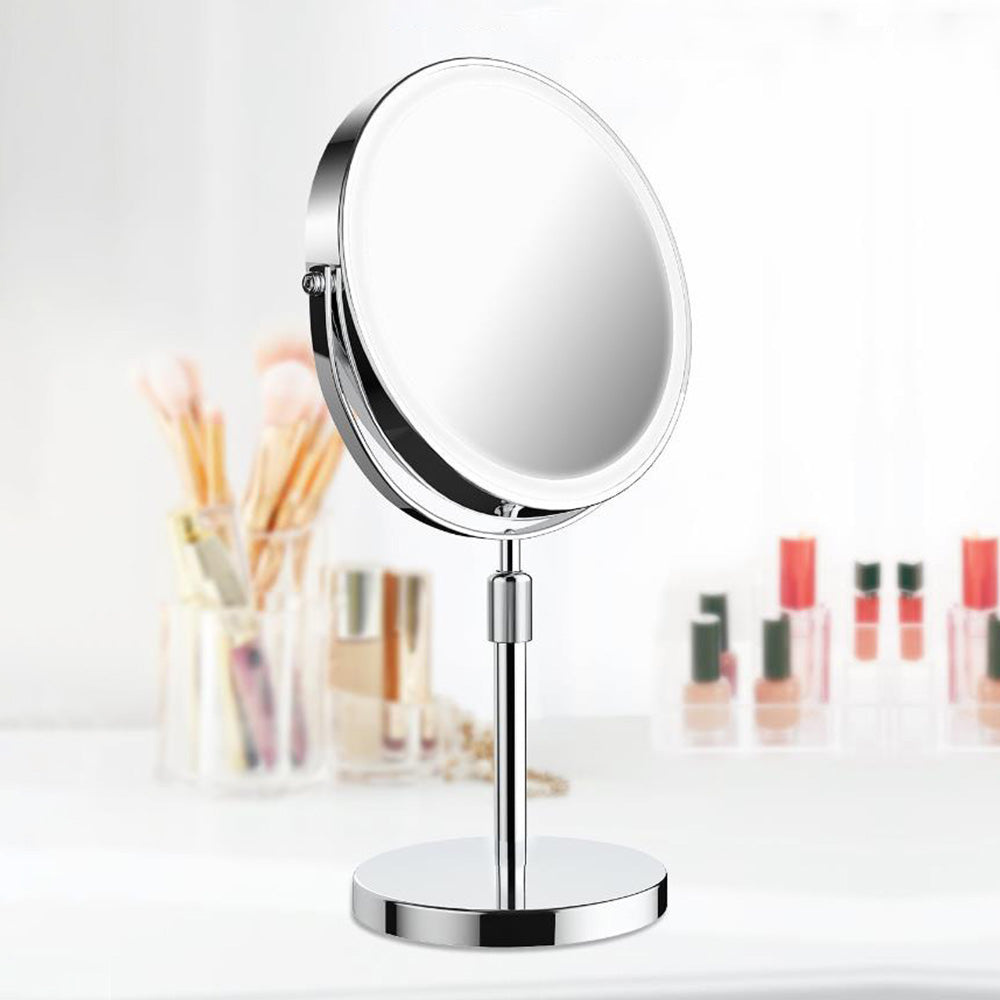 10X Magnifying Makeup Mirror with LED Light Foldable Cosmetic 360 Degree Rotation Mirror