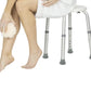 Round Adjustable Height Shower Stool With Anti-Skid Legs