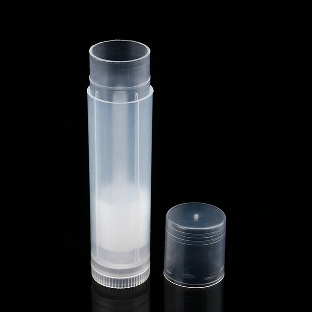 100 PCS Empty Lip Balm Tubes 5g Twist Up Plastic Lipstick Containers for Homemade Lip Gloss Lipstick