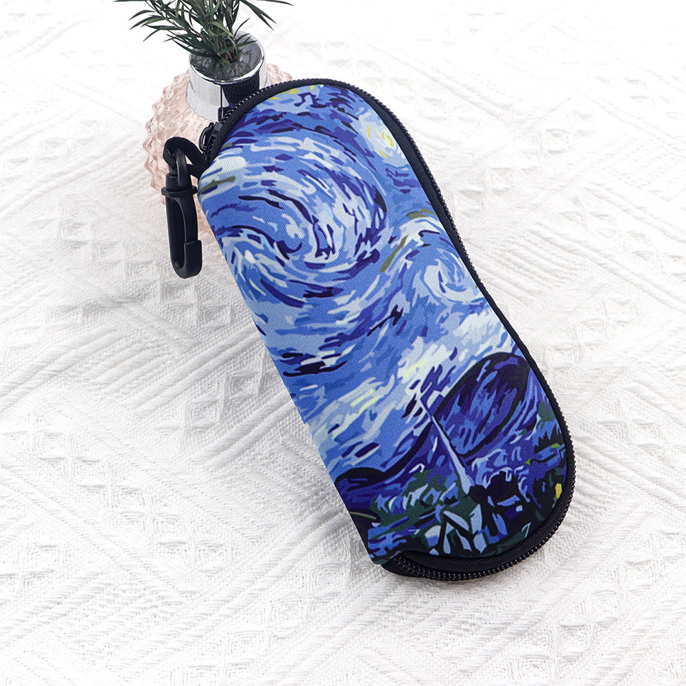 Lightweight Soft Glasses Case Scratch-Resistant Zipper Sunglasses Pouch for Travel and Commuting