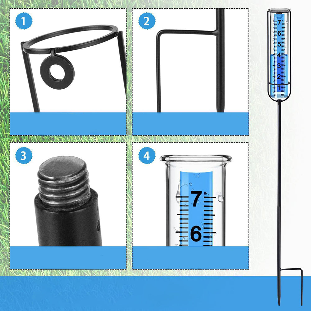 Outdoor Freeze Proof Rain Gauge with Bracket