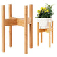 Adjustable Bamboo Plant Stand Holder Indoor for Stable Plant Display