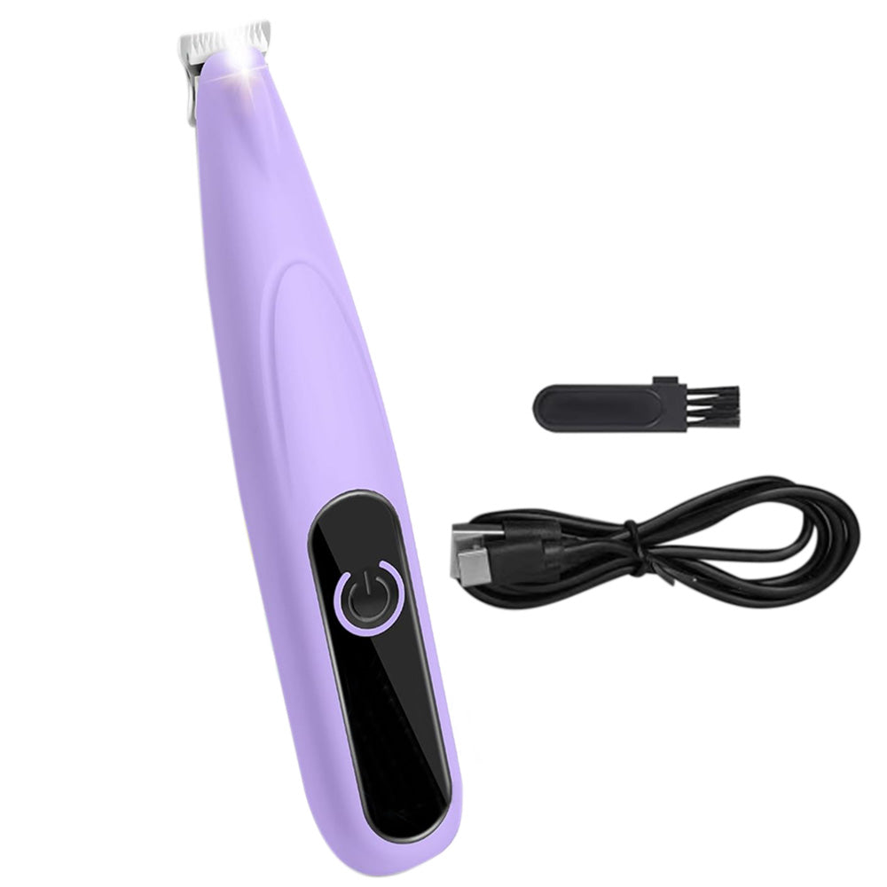 Cordless Pet Paw Trimmer with LED Light and Digital Display