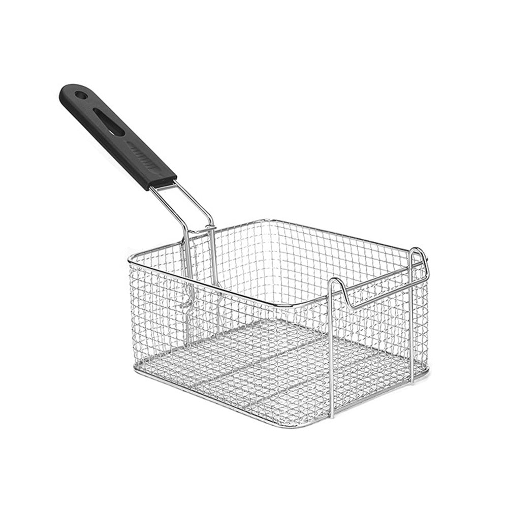 Stainless Steel Deep Fryer Basket with Removable Handle and Hanging Design
