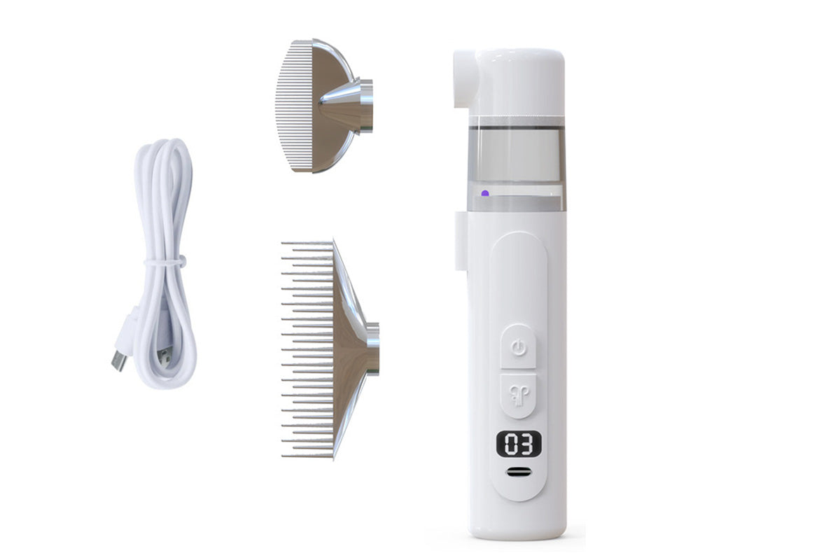 2-in-1 Electric Cordless Pet Flea Comb Grooming Vacuum