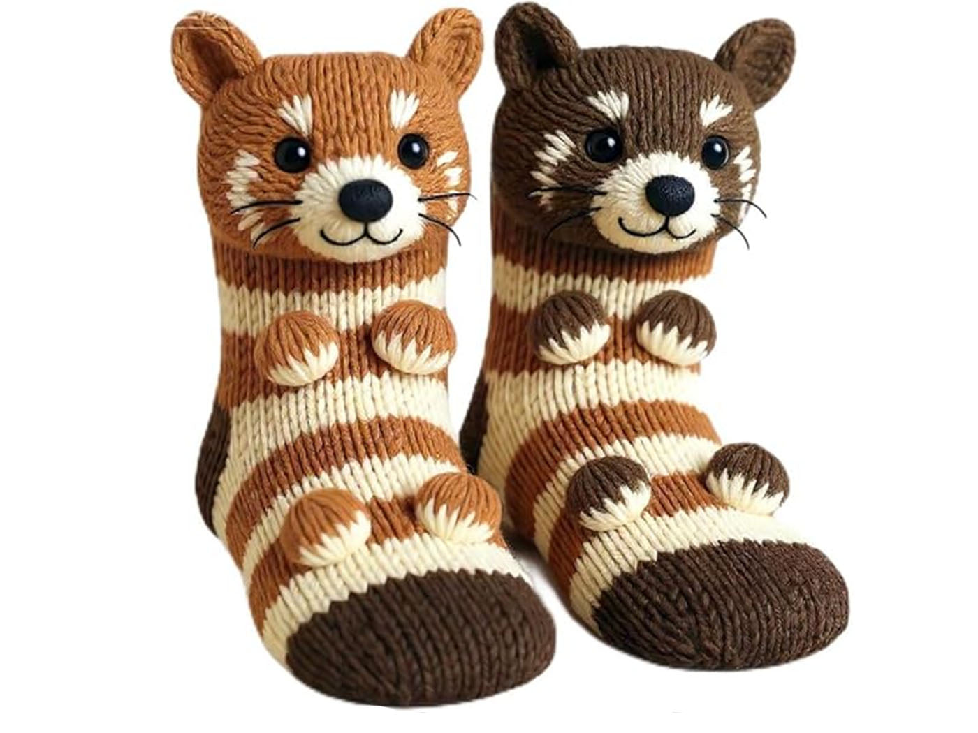 Funny 3D Knitted Animal Socks Adorable Christmas Gift