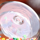 Double Wall Glass Cup with Colorful Love Granule Fillings