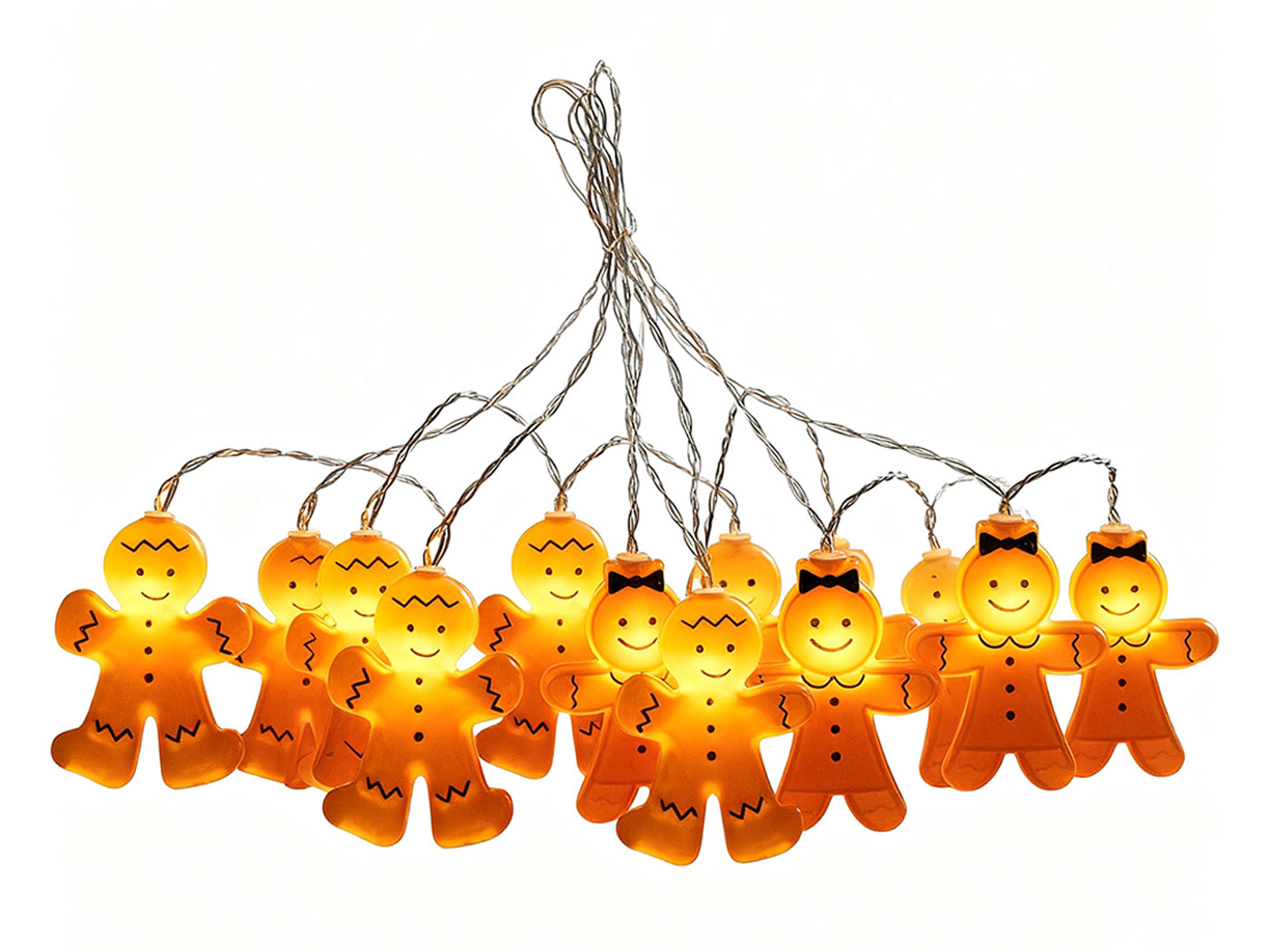 Christmas Decoration Gingerbread Men Cookies String Lights Battery Operated