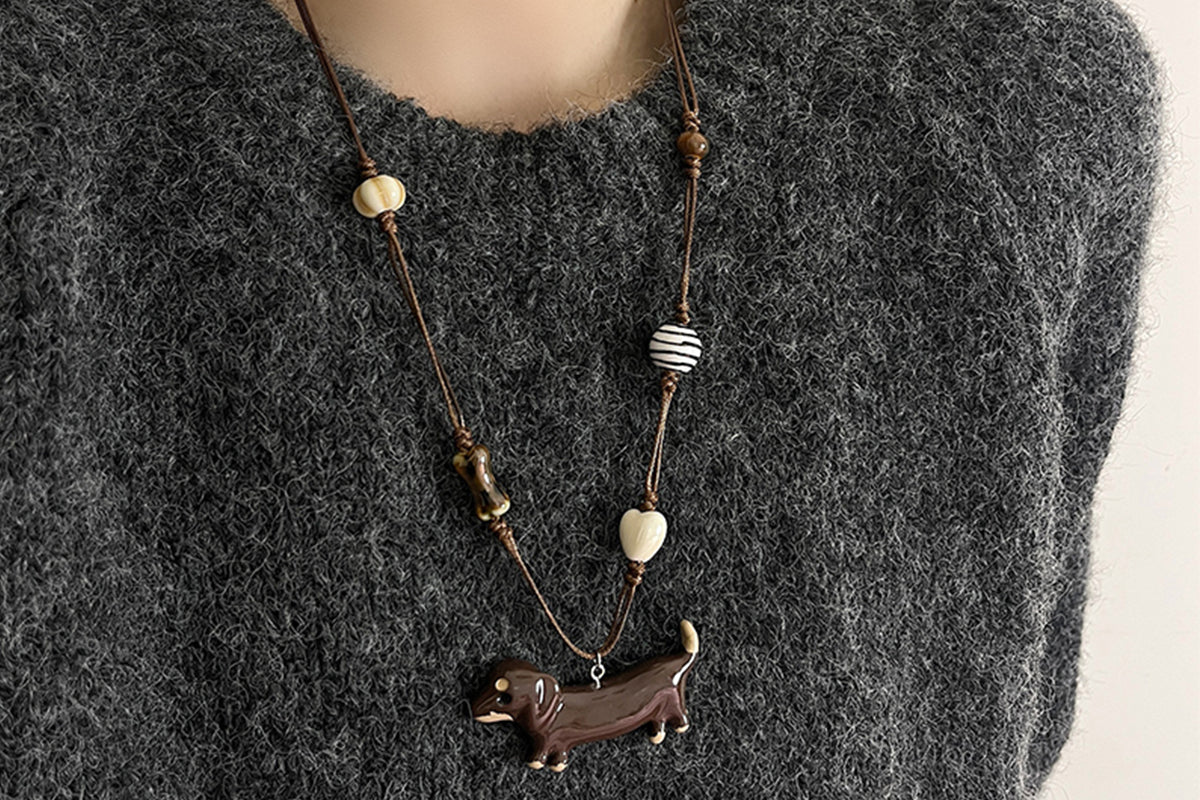 4pcs Women's Pendant Necklace Trendy Hoodie Sweater Chain
