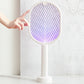 2 In 1 Electric USB Rechargeable Fly Swatter Mosquito Killer Racket