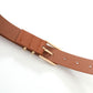 Women PU Leather Waist Belt Gold Pin Buckle Casual Belt for Jeans Dress