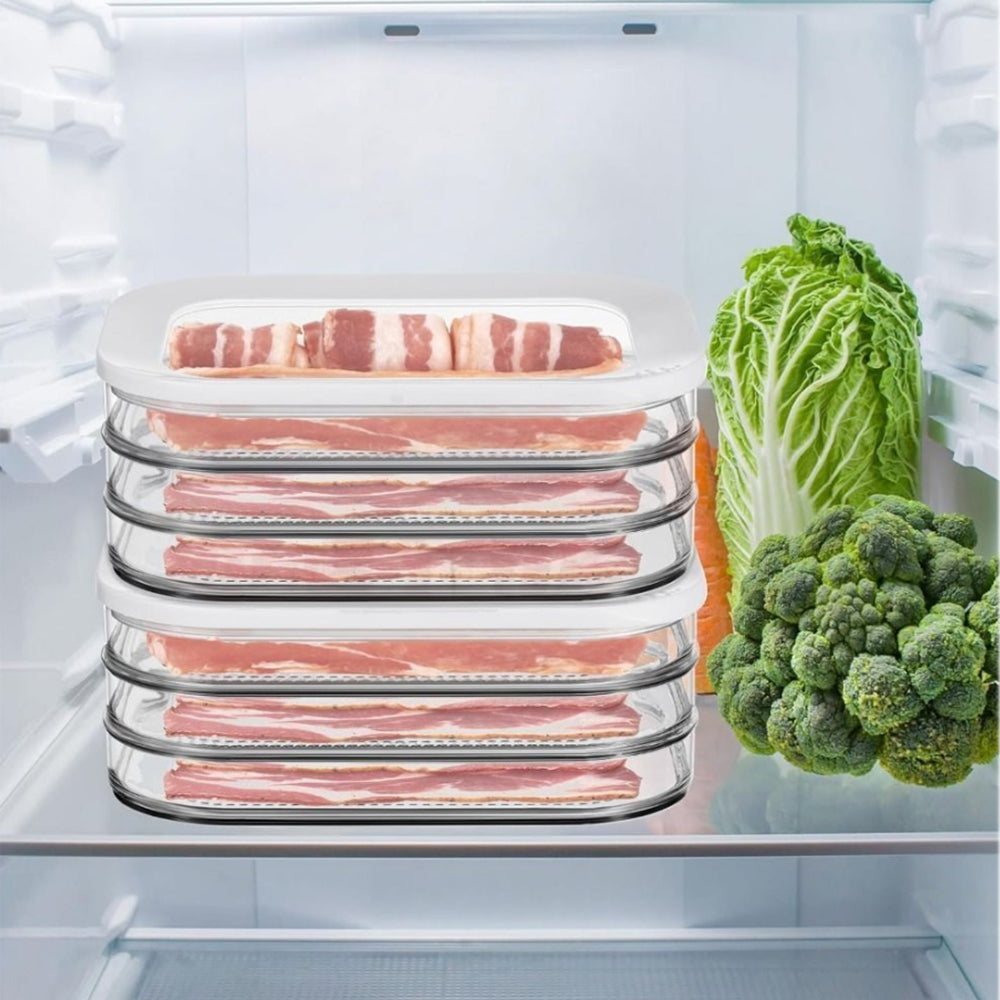 Refrigerator Food Storage Container with Airtight Lid