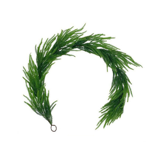 Christmas Norfolk Pine Garland Greenery Garland for Home Decor Fireplace