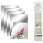 4Pcs 2MM Thick Frameless Acrylic Mirror Wall Stickers