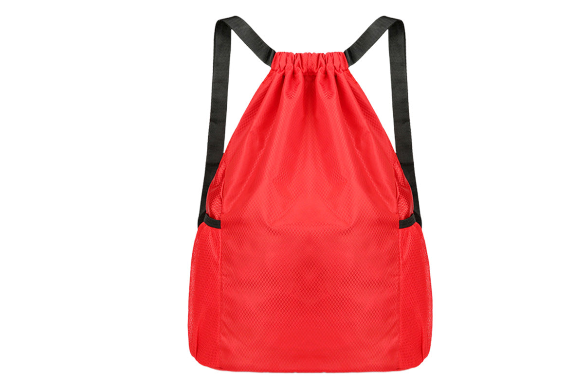 Sport Drawstring Backpack With 2 Pockets Large Capacity Basketball Bag