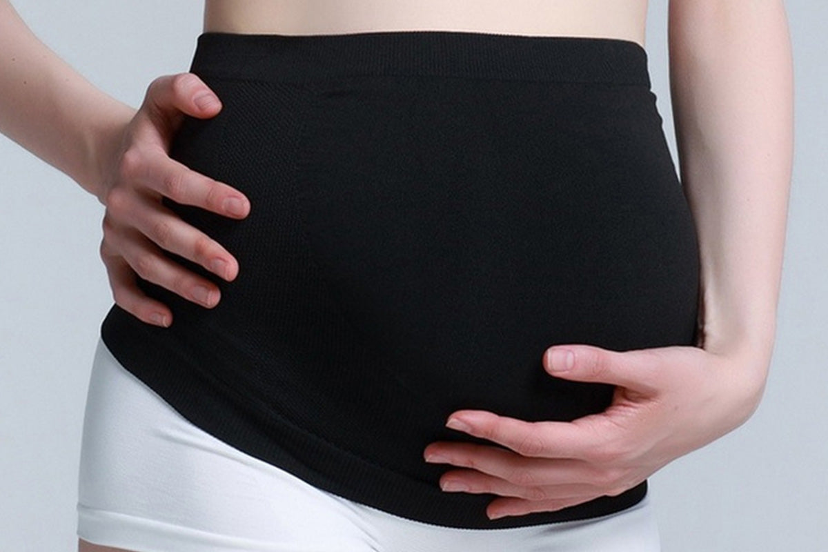 Maternity Belly Support Band for Comfort During Pregnancy - Black