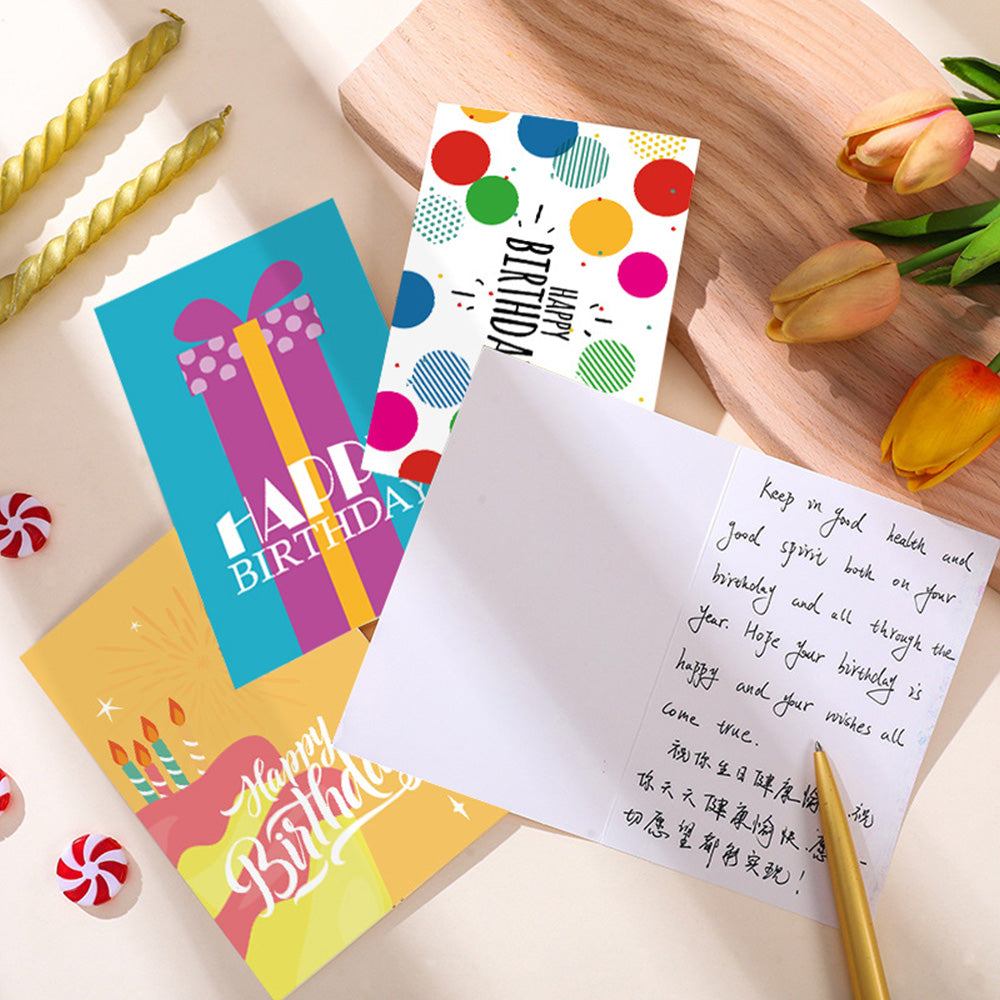 24 Pack Unique Birthday Cards Happy Birthday Card Bulk with Envelopes and Stickers