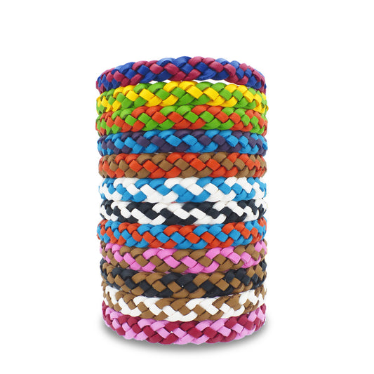 12 Pack PU Leather Mosquito Repellent Bracelets