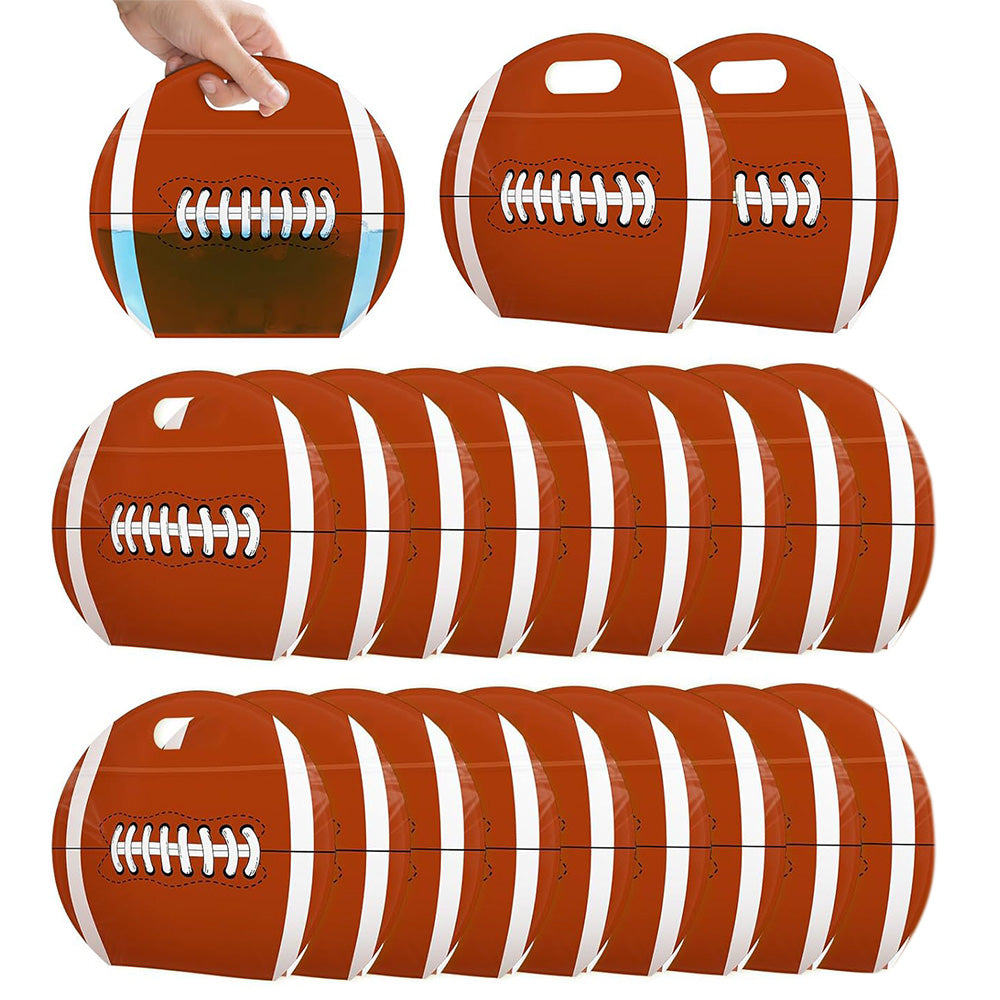 20 Soccer and American Football Resealable Candy Bags with Handles