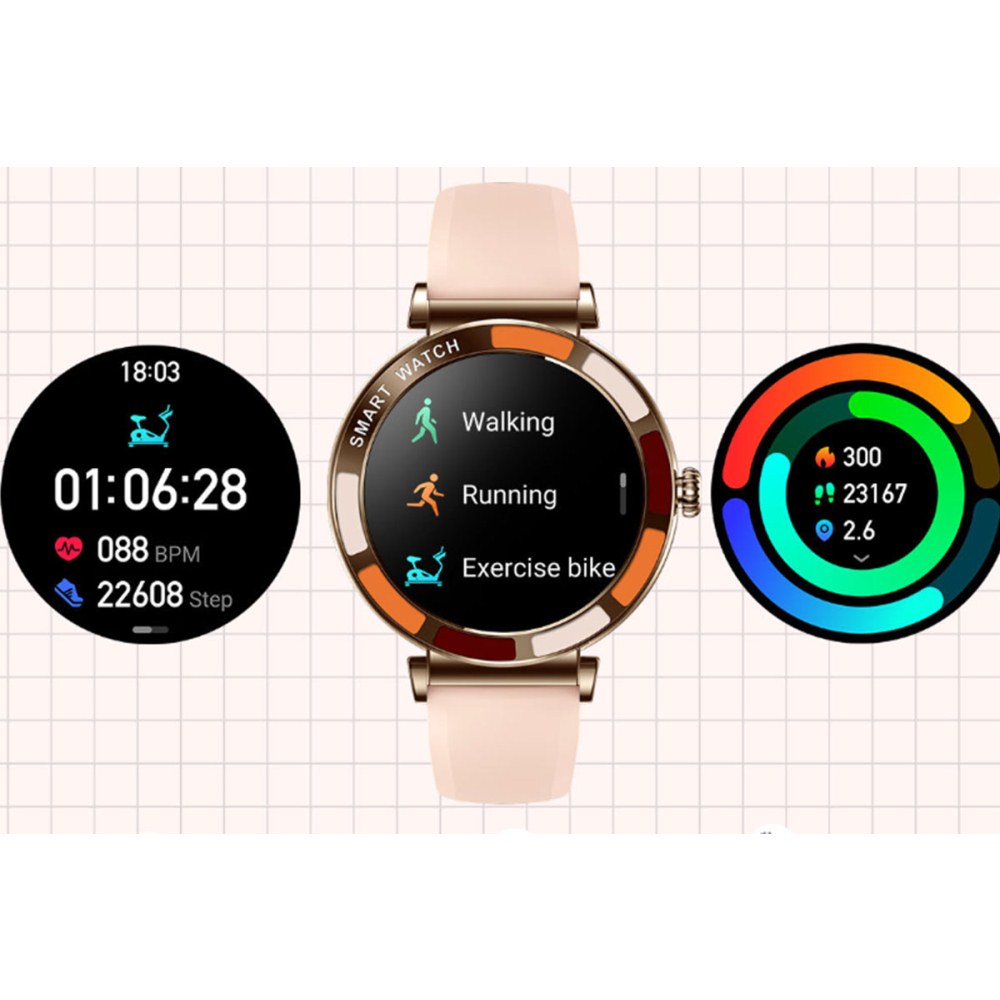 Bluetooth Smart Watch for Women IP67 Waterproof Smartwatch with 100+Sports Modes