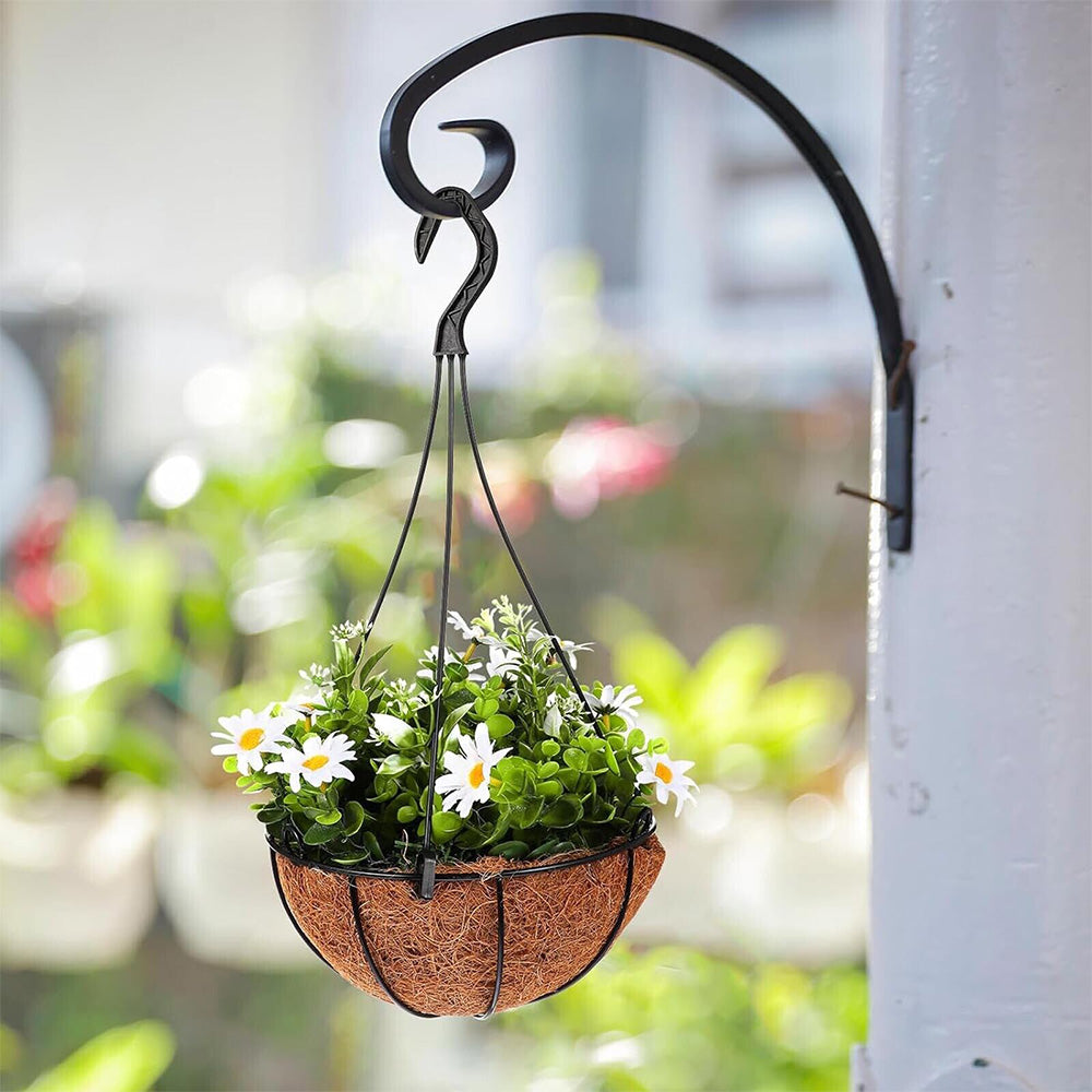 10 Pack Hanging Hooks for 18cm Pots Black