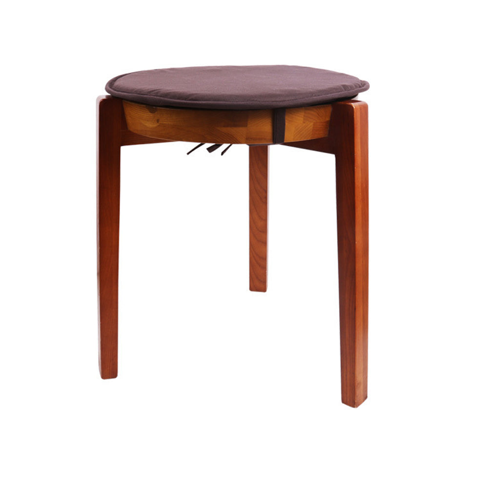 4Pcs Round Dining Chair Seat Cushion-Coffee, Brown, Purple, Red