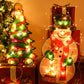 2Pcs Christmas Decor LED Curtain Light Xmas Window Silhouette Light Decoration