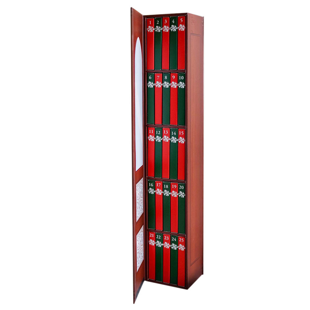 Mini Book Advent Calendar with 25 Book Ornaments for Christmas Countdown Holiday Decorations