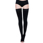 Support Stockings Open Toe High Stockings Plus Size Calf Sleeve For Unisex-Black