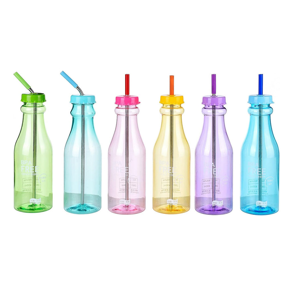 20Pcs Reusable Stainless Steel Drinking Straws with Silicone Tips