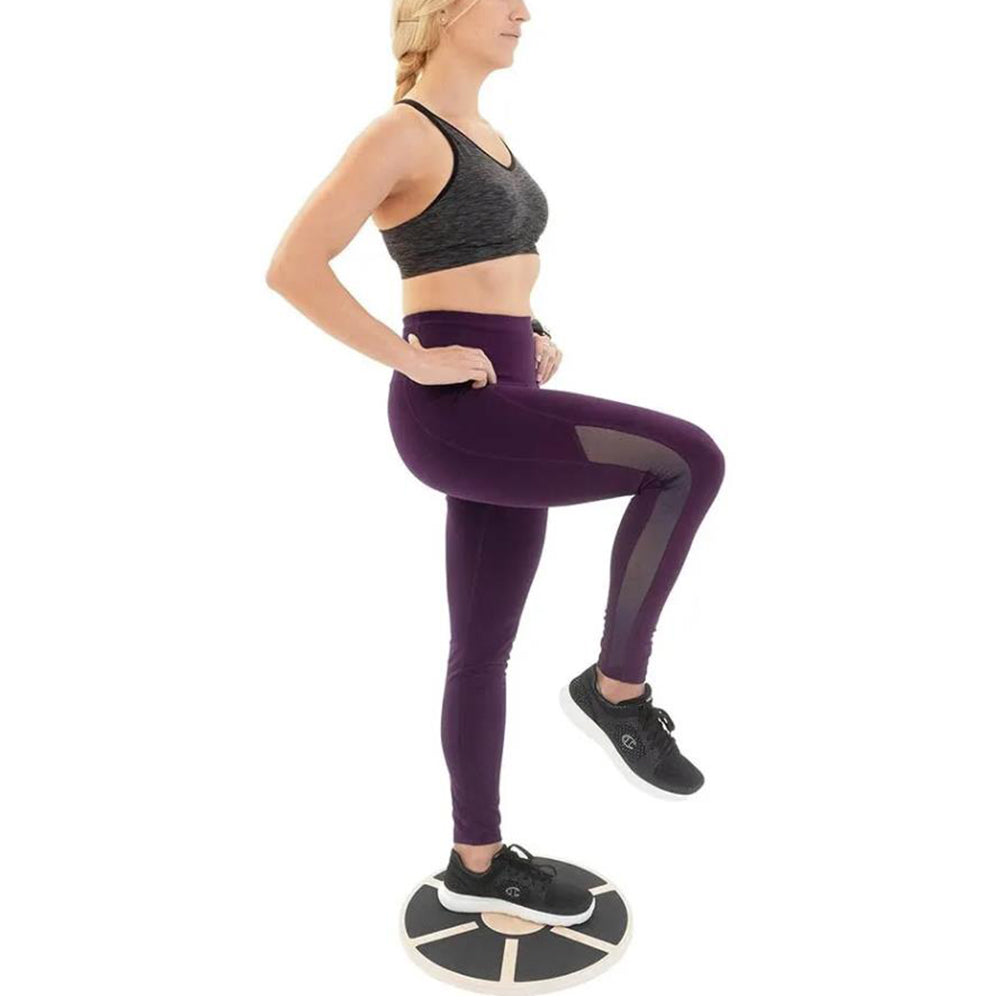 39.5cm Non-Slip Wooden Wobble Balance Board for Exercise Training