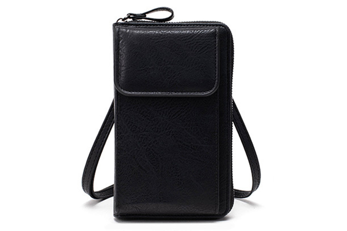 PU Leather Women Pouch Bag Mobile Phone Bag Crossbody Purse Wallet Shoulder Bag