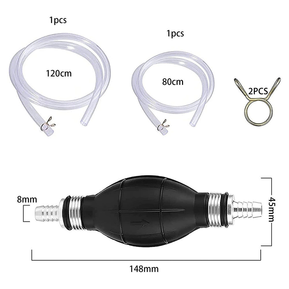 Manual Water Oil Liquid Syphon Petrol Fuel Transfer Pump with Hand Siphon Pipe Hose