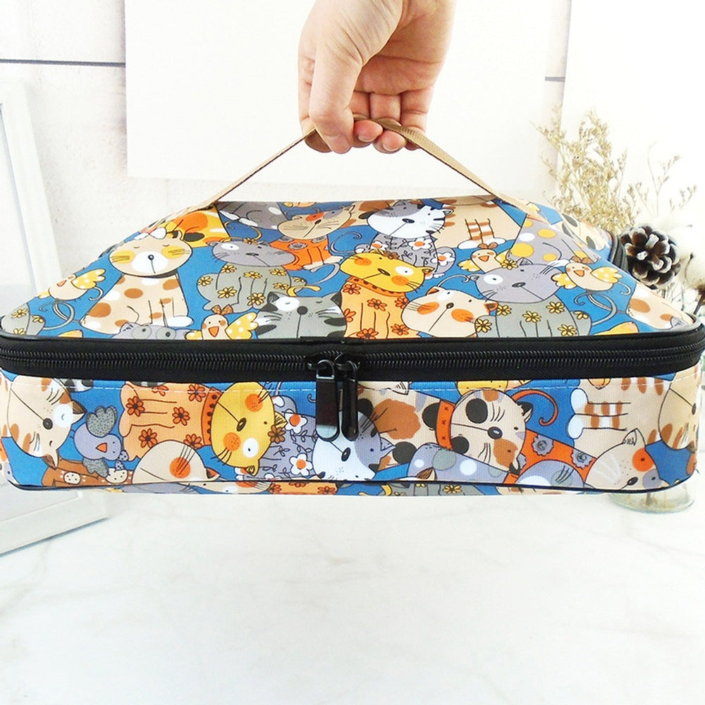 Flat Rectangle Lunch Box Bag Insulated Thermal Food