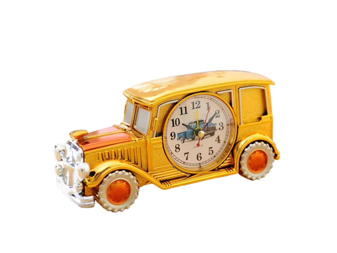 Vintage Car Retro Desk Clock Analog Digital Timepiece for Home and Office