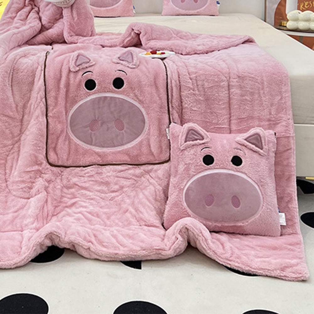 Pillow Blanket Throws Back Support Cushion