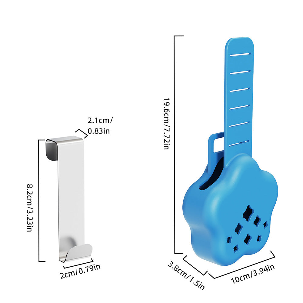 Adjustable Silicone Metal Toilet Tank Cleaning Tablet Hanging Holder