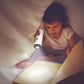 2Pcs Rechargeable Motion Sensor LED Night Light with Portable Flashlight
