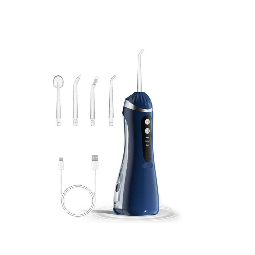 Portable Rechargeable Water Dental Flosser for Teeth Cleaning with 4 Tips