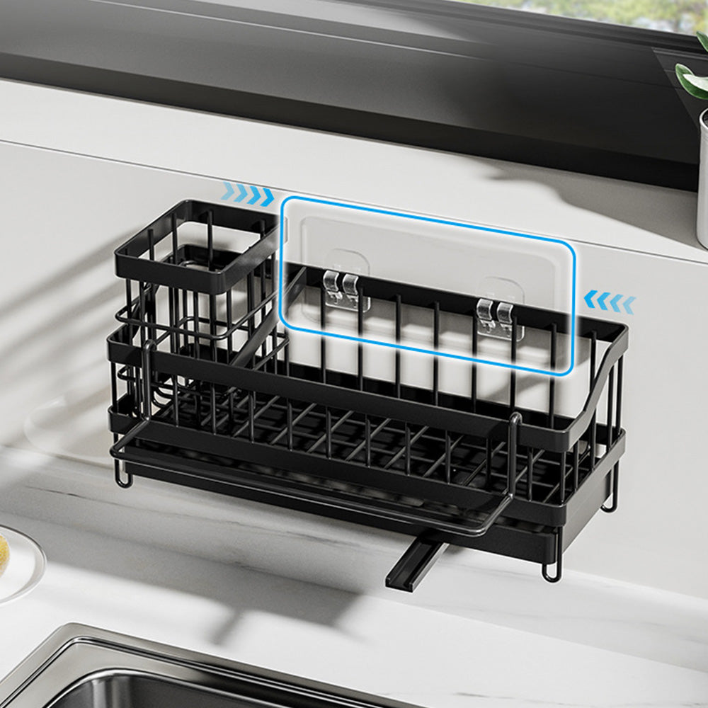 Wall Mount Sponge Holder Rotating Drain Rack for Brushes Cleaning Tools