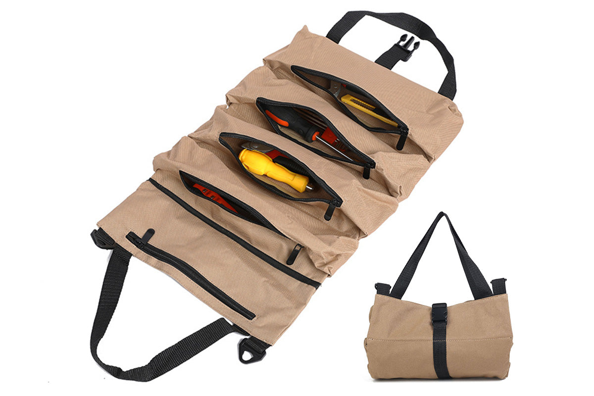 5 Pockets Tool Roll Organizer Bag Oxford Cloth Storage for Mechanics