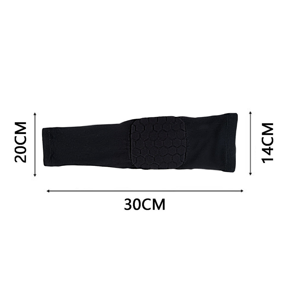 2Pcs Elbow Brace Compression Sleeve with Honeycomb lining for Tennis Weightlifting Golf-Black