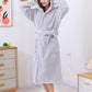 Towelling Wrap Hooded Bathrobe