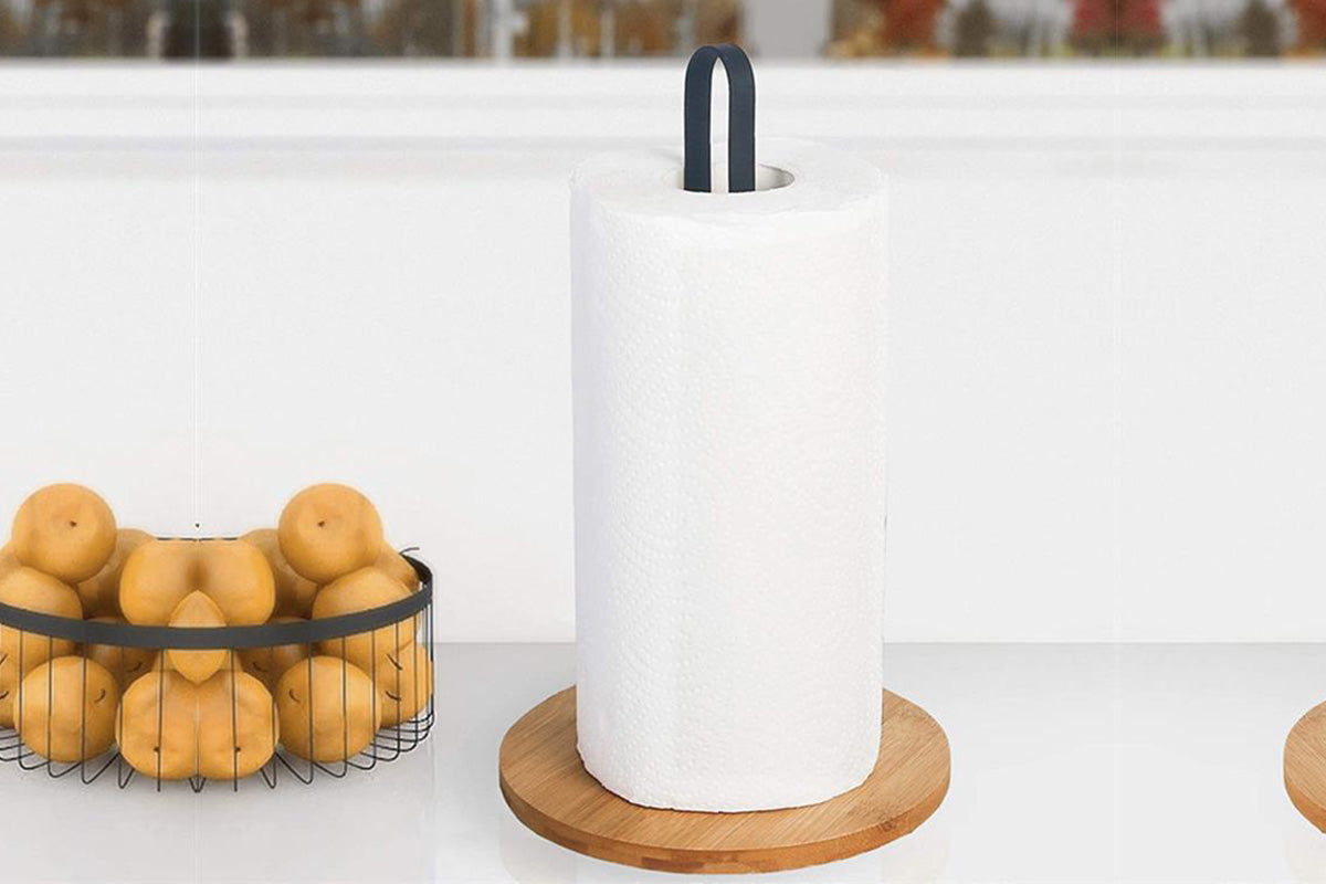 Paper Towel Holder Freestanding for Kitchen Countertop with Non Slip Base