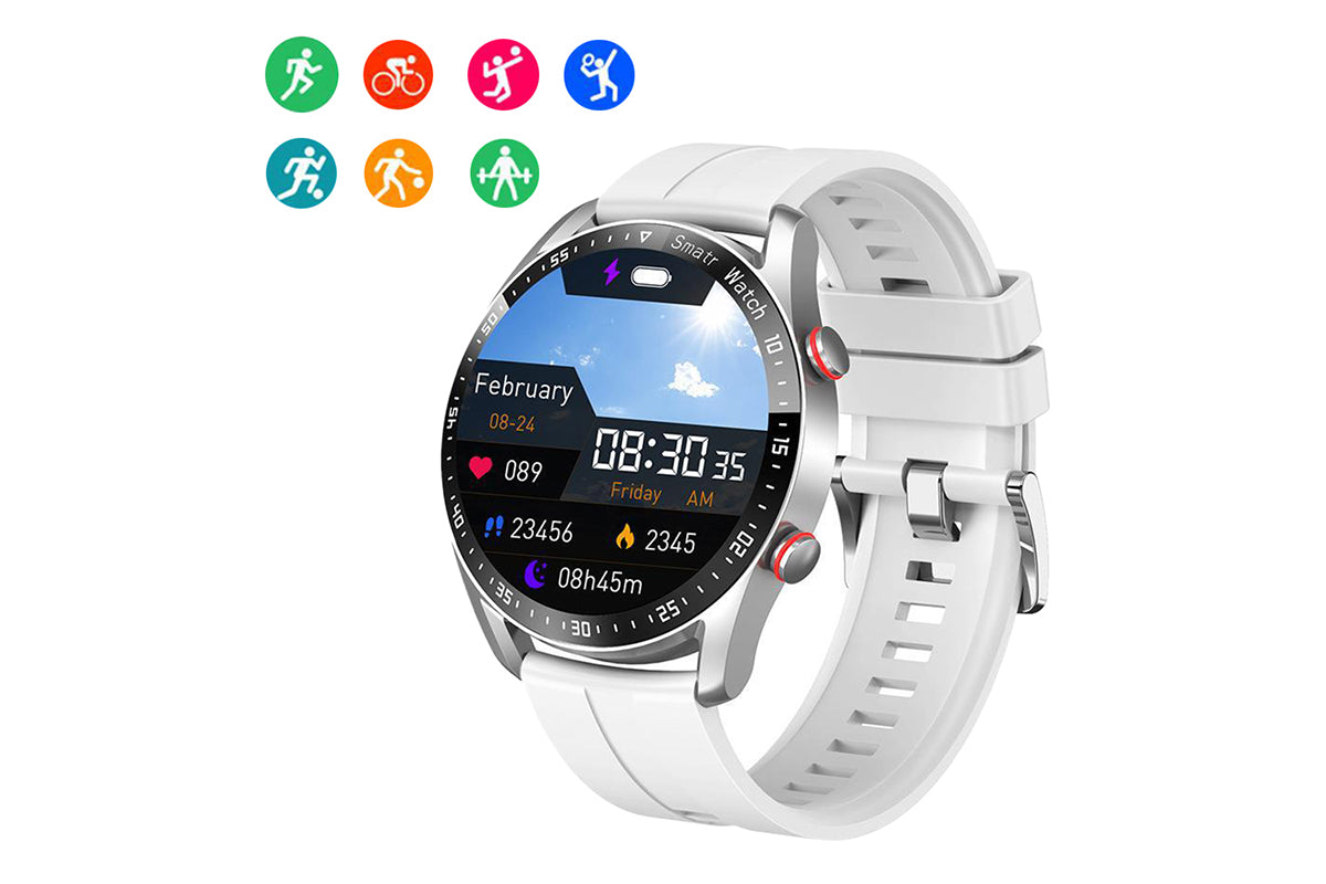 Bluetooth Smart Watch Sleep ECG Monitoring Sport Tracker-TPU Strap