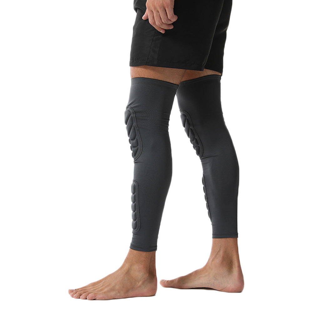 2Pcs Knee Calf Padded Knee Braces Knee Sleeve Calf Shin Guard-Grey