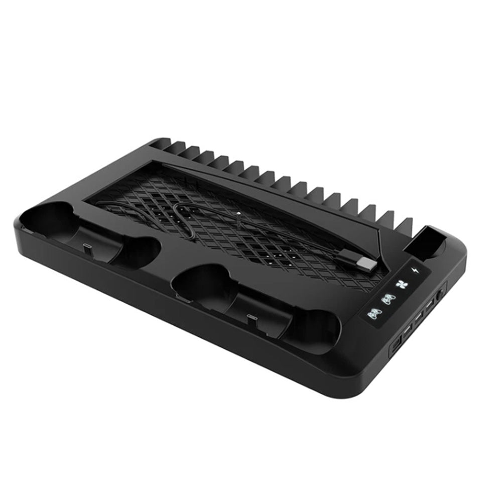 Gaming For PS5 Slim Pro Docking and Cooling Station Charger Headset Holder With RGB Light