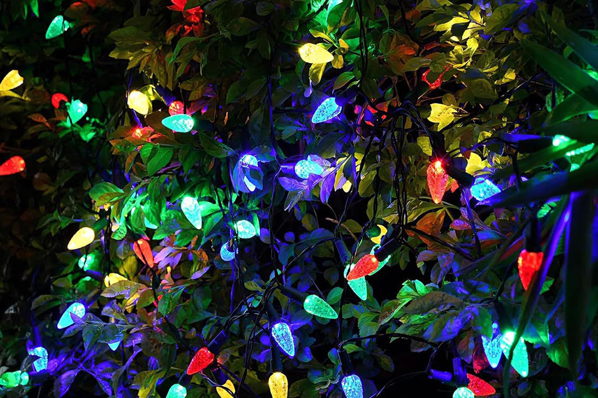 7M Solar Strawberry String Lights Waterproof Christmas Indoor Outdoor LED Holiday Decor